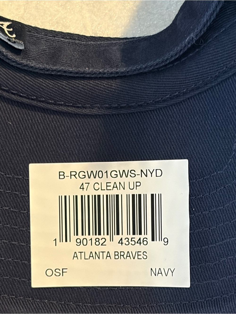 '47 Navy Baseball Cap with White Embroidered A Logo - Picture 4 of 4